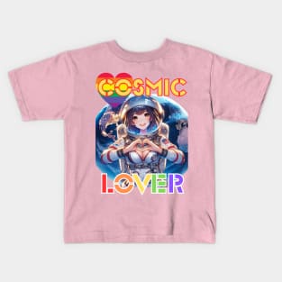 Kawaii, Anime Girl, Cosmic Lover  | Catsie Cat Kids T-Shirt